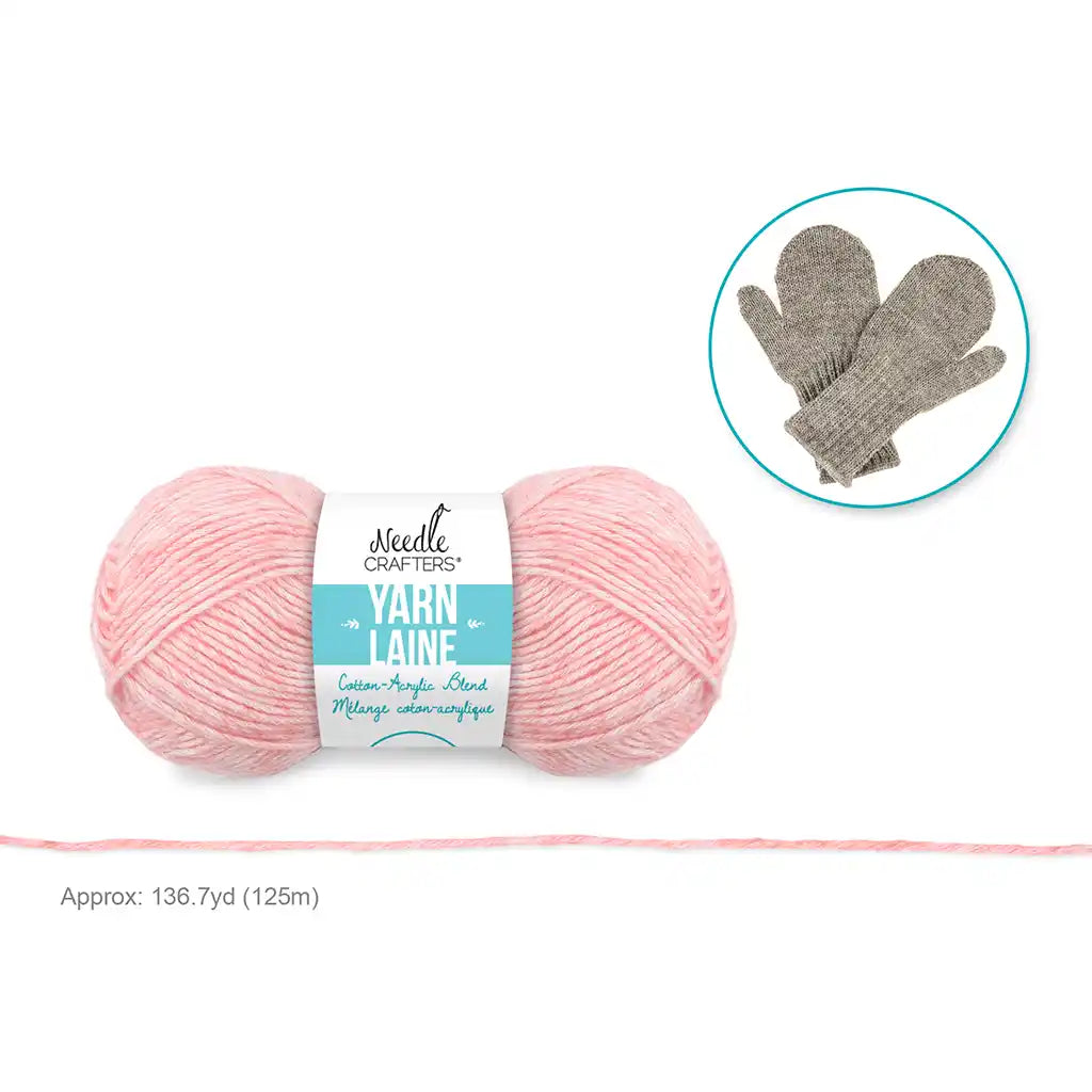 Needlecrafters: 50G Cotton/Acrylic Blend Yarn Light Pink