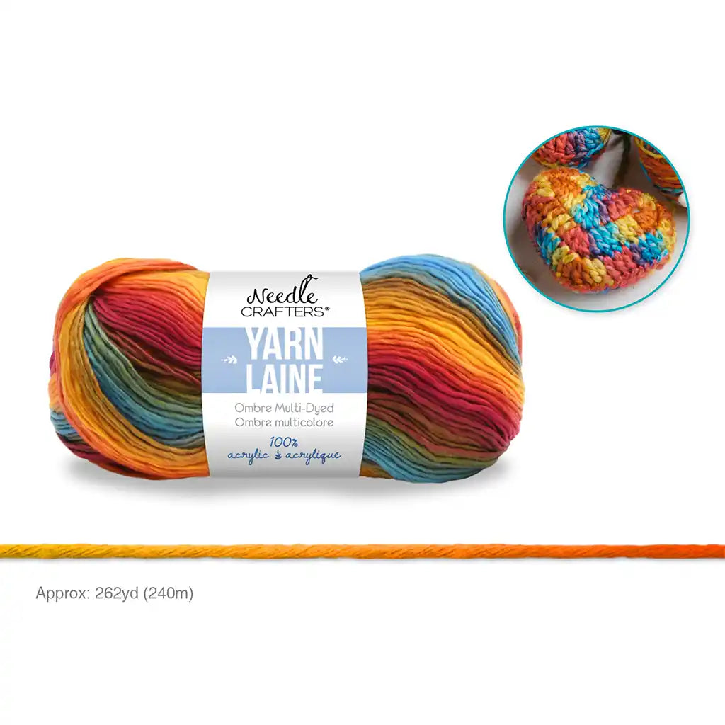 Needlecrafters: 100G Ombre Acrylic Yarn Multi-Dyed Boho Chin