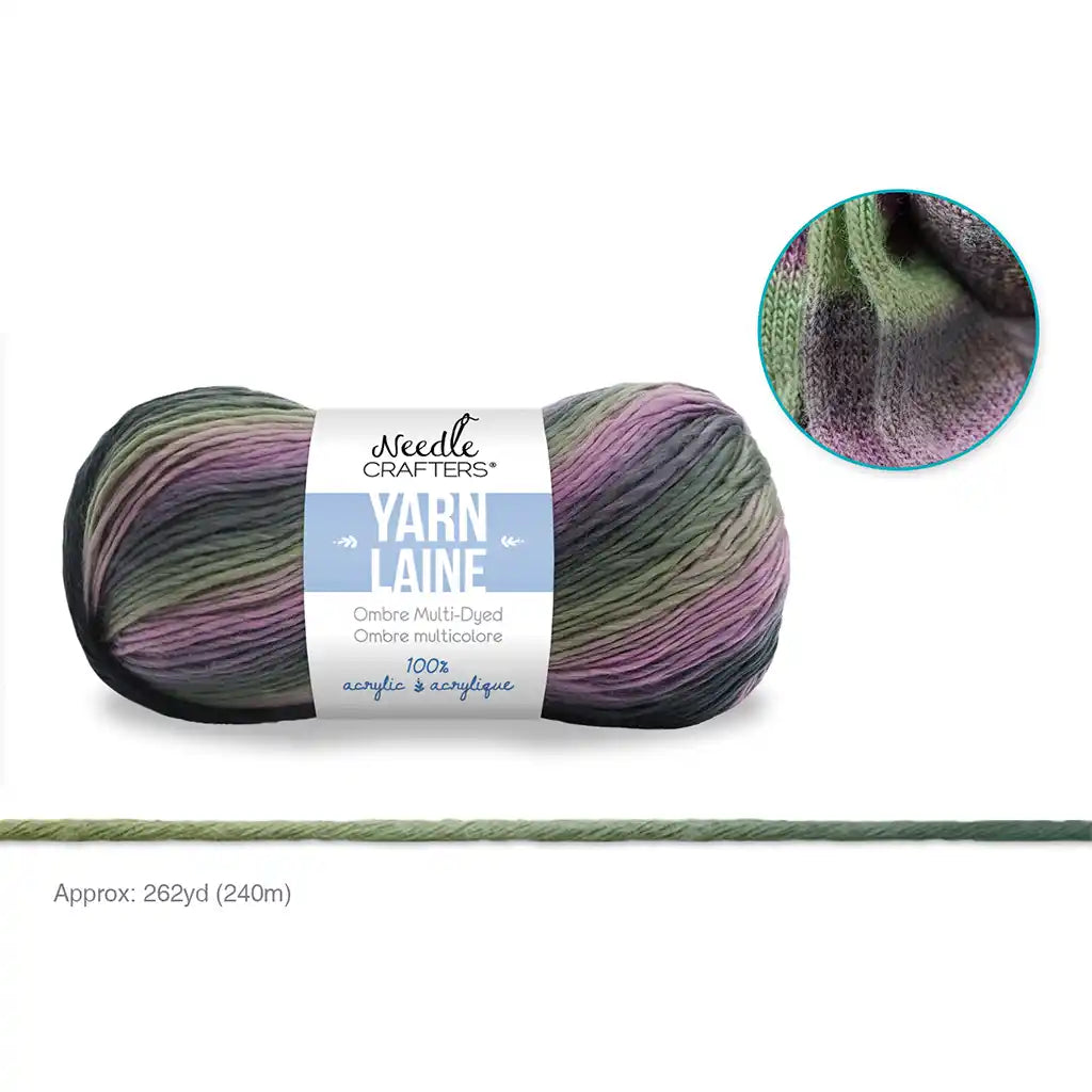 Needlecrafters: 100G Ombre Acrylic Yarn Multi-Dyed Ball Velvet