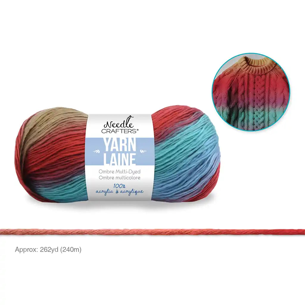 Needlecrafters: 100G Ombre Acrylic Yarn Multi-Dyed Ball Carnavale