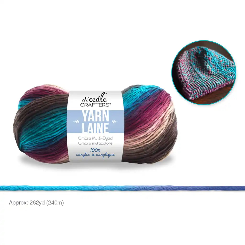 Needlecrafters: 100G Ombre Acrylic Yarn Multi-Dyed Ball Suede