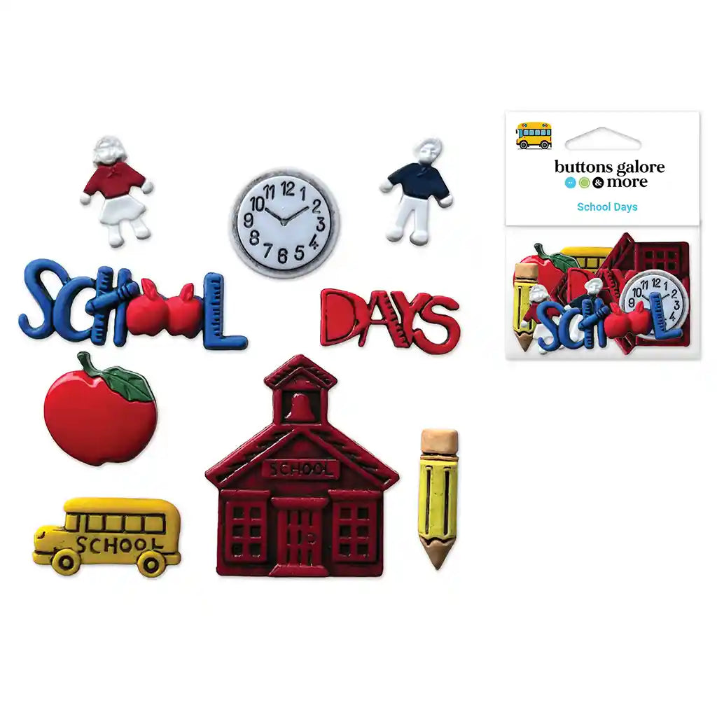 Buttons Galore &amp; More: Craft &amp; Sewing Novelty Buttons   4043 School Days