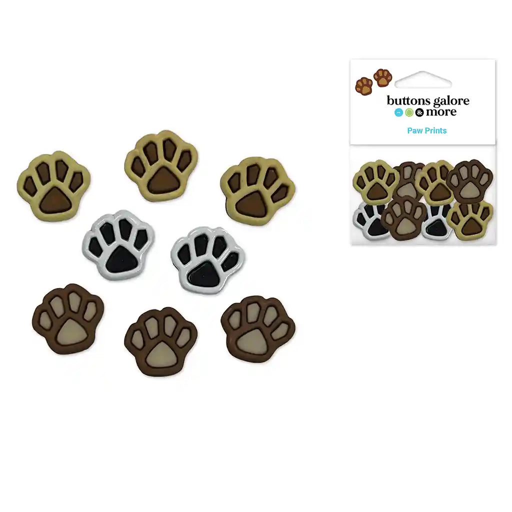 Buttons Galore &amp; More: Craft &amp; Sewing Novelty Buttons  4161 Paw Prints