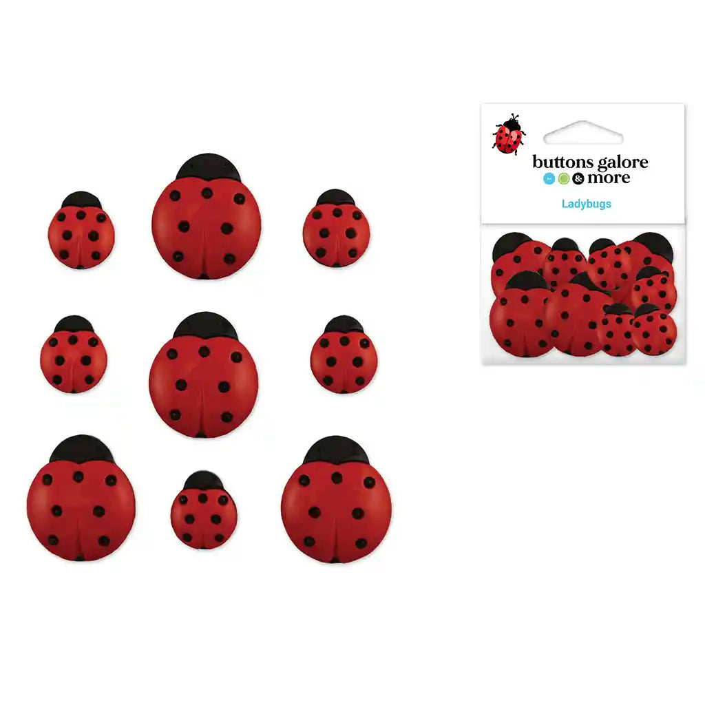 Buttons Galore &amp; More: Craft &amp; Sewing Novelty Buttons  4247 Ladybugs