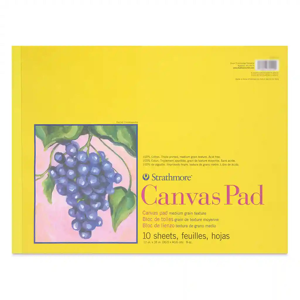 Strathmore 300 Series Canvas Pad 12x16in, 10 Sheets