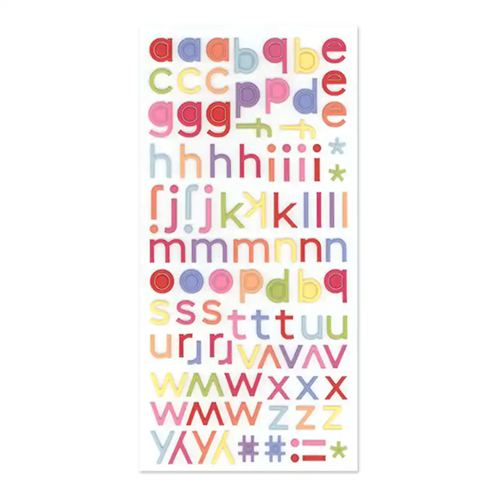 Paper Craft Sticker: 3.7in x 7.7in 3D Puffy Icons Mini Font Fun