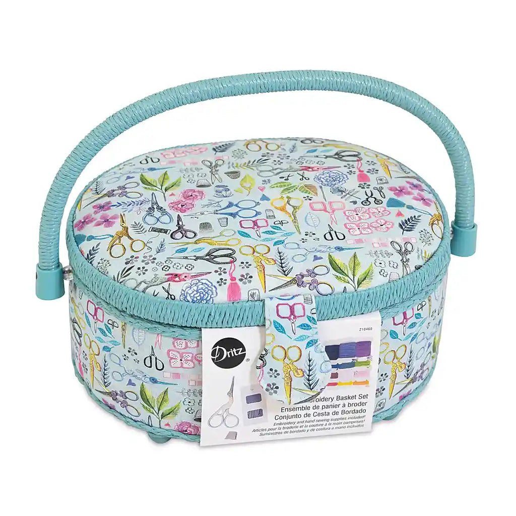 Sewing Basket Set Embroidery