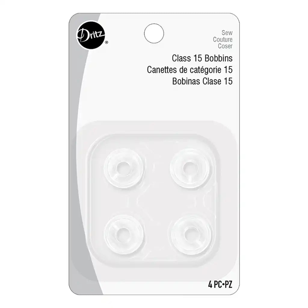 Dritz Bobbin Plastic Class 15, 4ct