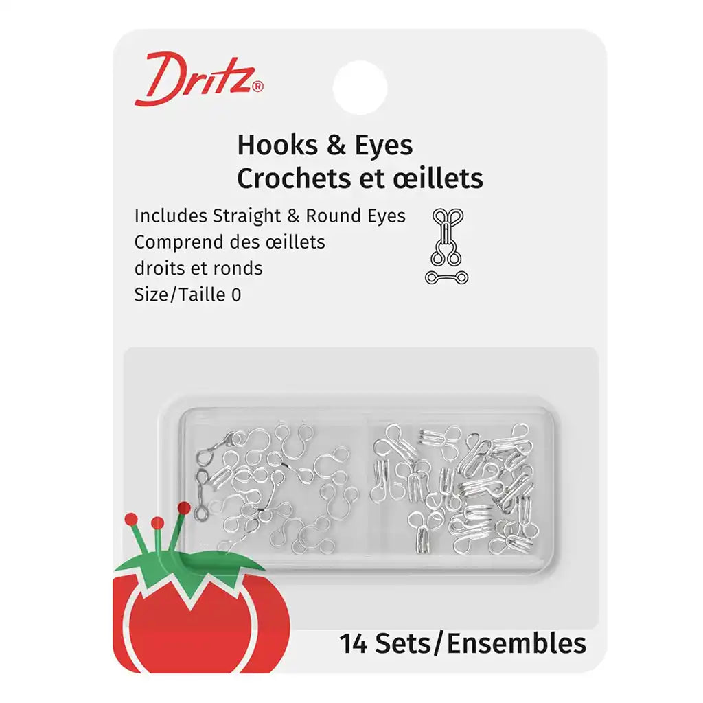 Hook/Eye Size O Nickle 14Set