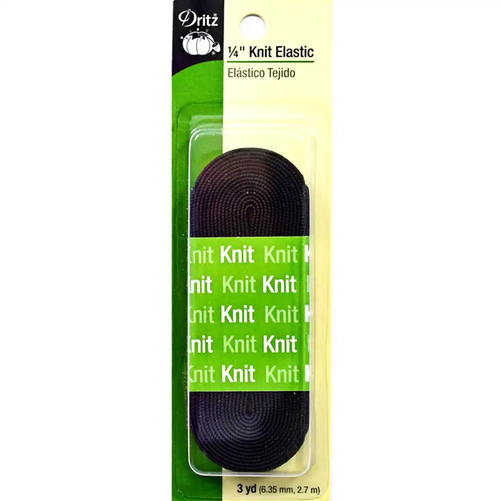 Knit 1/4in Black 3yd Cord