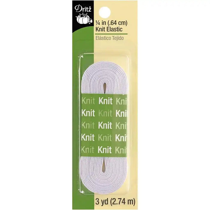Knit 1/4in White 3yd Cord