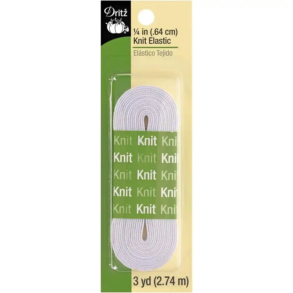 Knit 1/4in White 3yd Cord