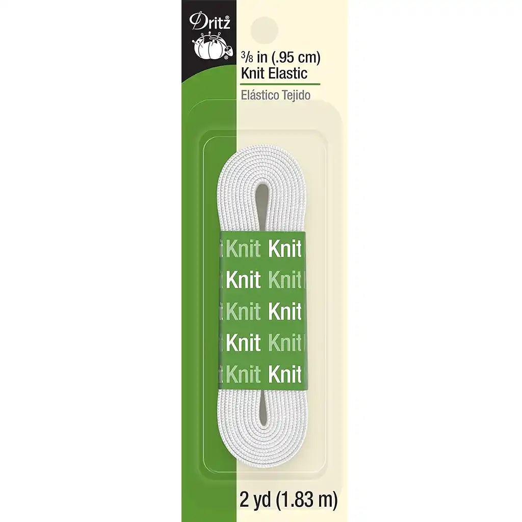 Knit 3/8in White 2yd Cord