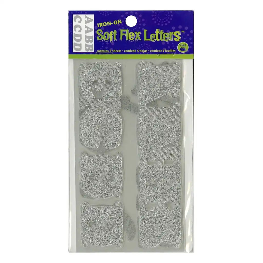 Soft Flex letters-1-1/4in Silver