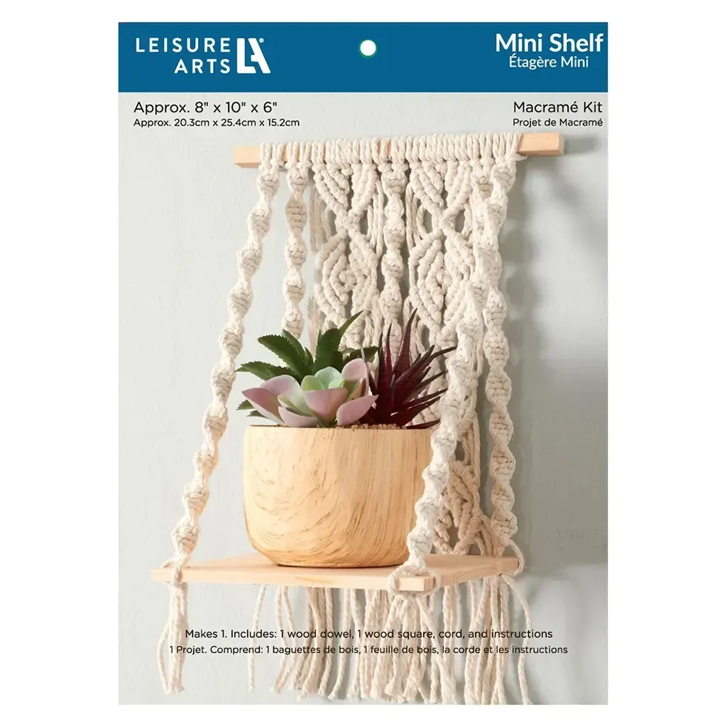 Leisure Arts Macrame Kit Mini Shelf