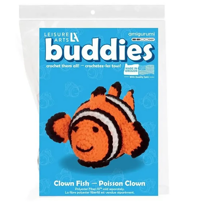 Leisure Arts Crochet Buddies Kit Clownfish