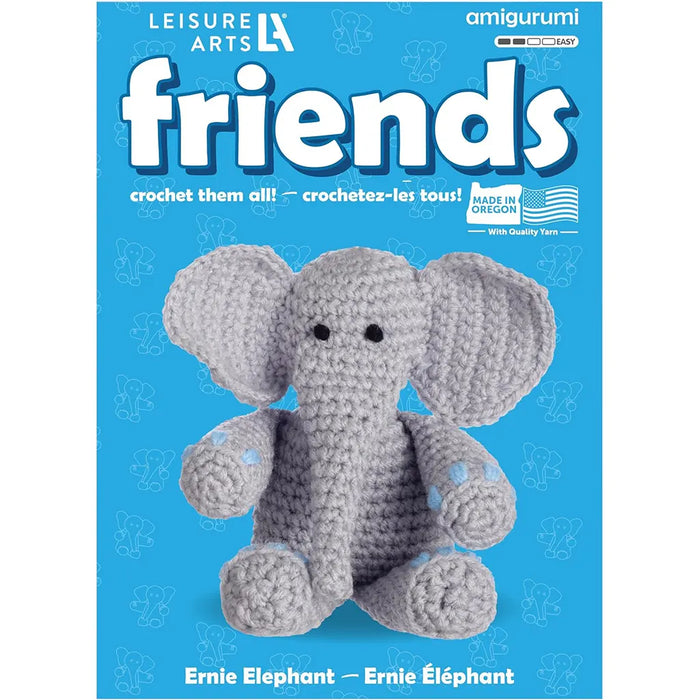 Leisure Arts Crochet Friend Kit Sm Elephant
