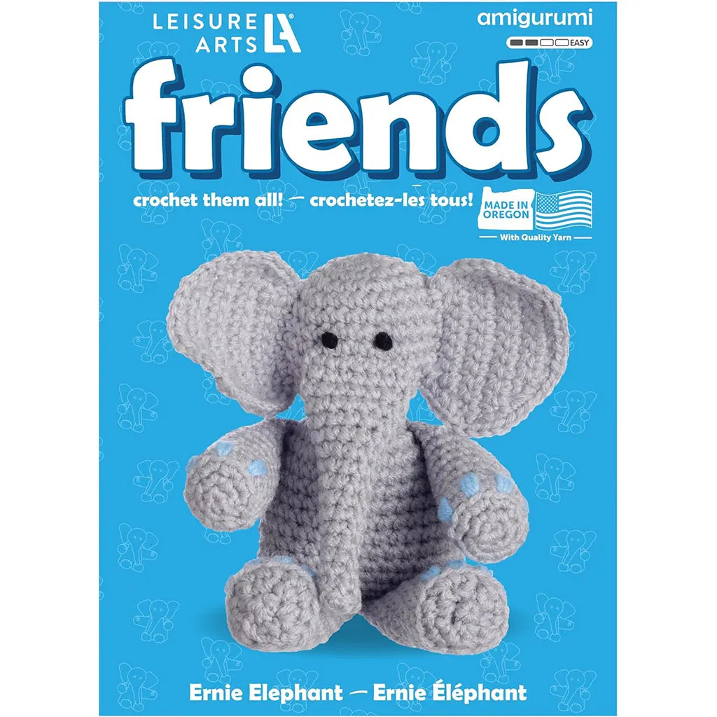 Leisure Arts Crochet Friend Kit Sm Elephant