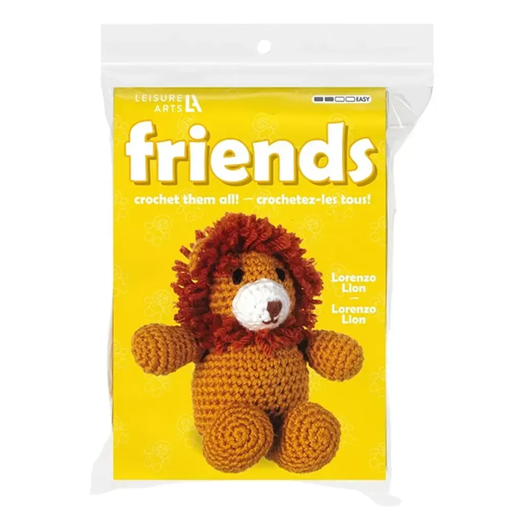 Leisure Arts Crochet Friend Kit Sm Lion