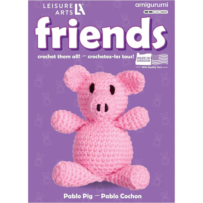 Leisure Arts Crochet Friend Kit Pig