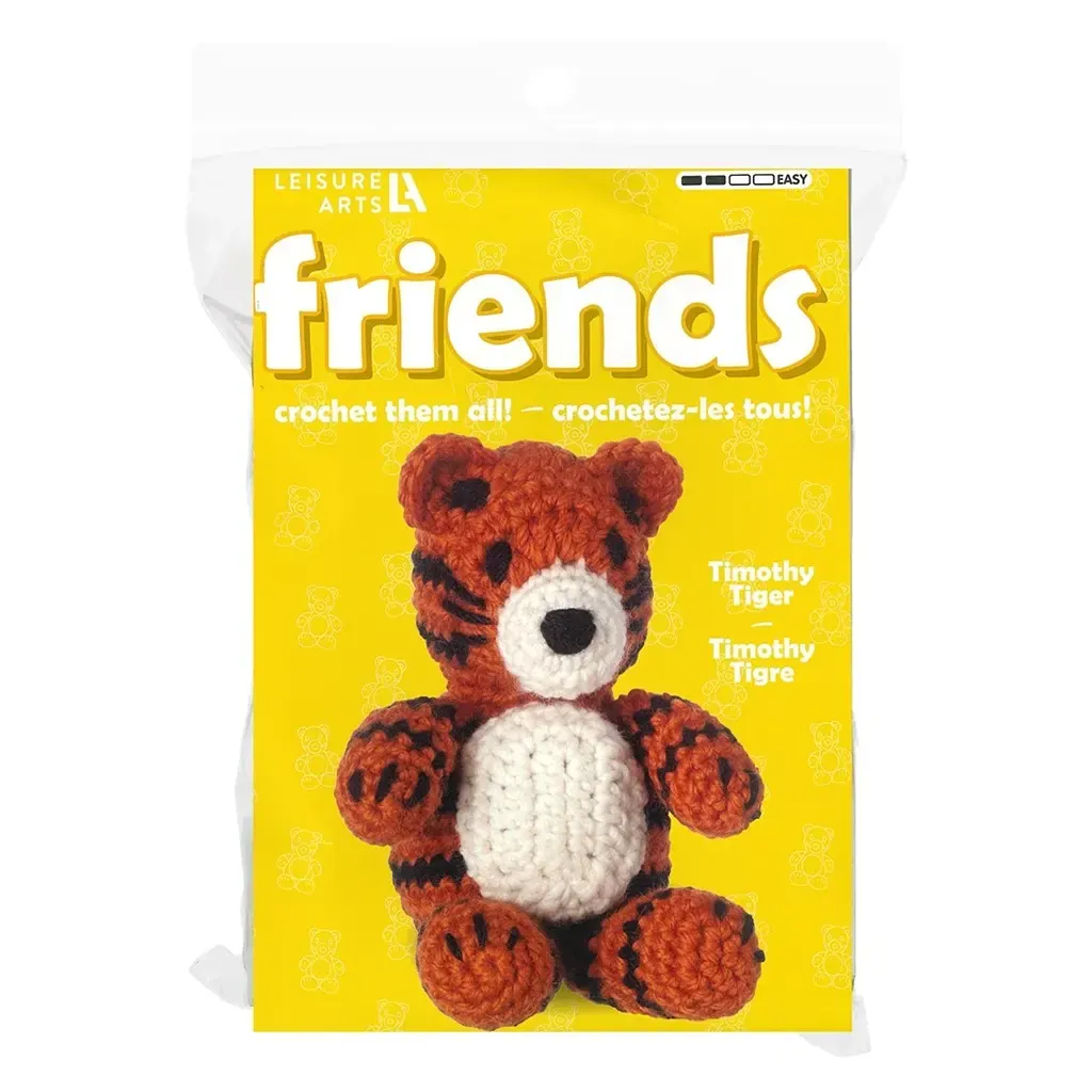 Leisure Arts Crochet Friend Kit Tiger