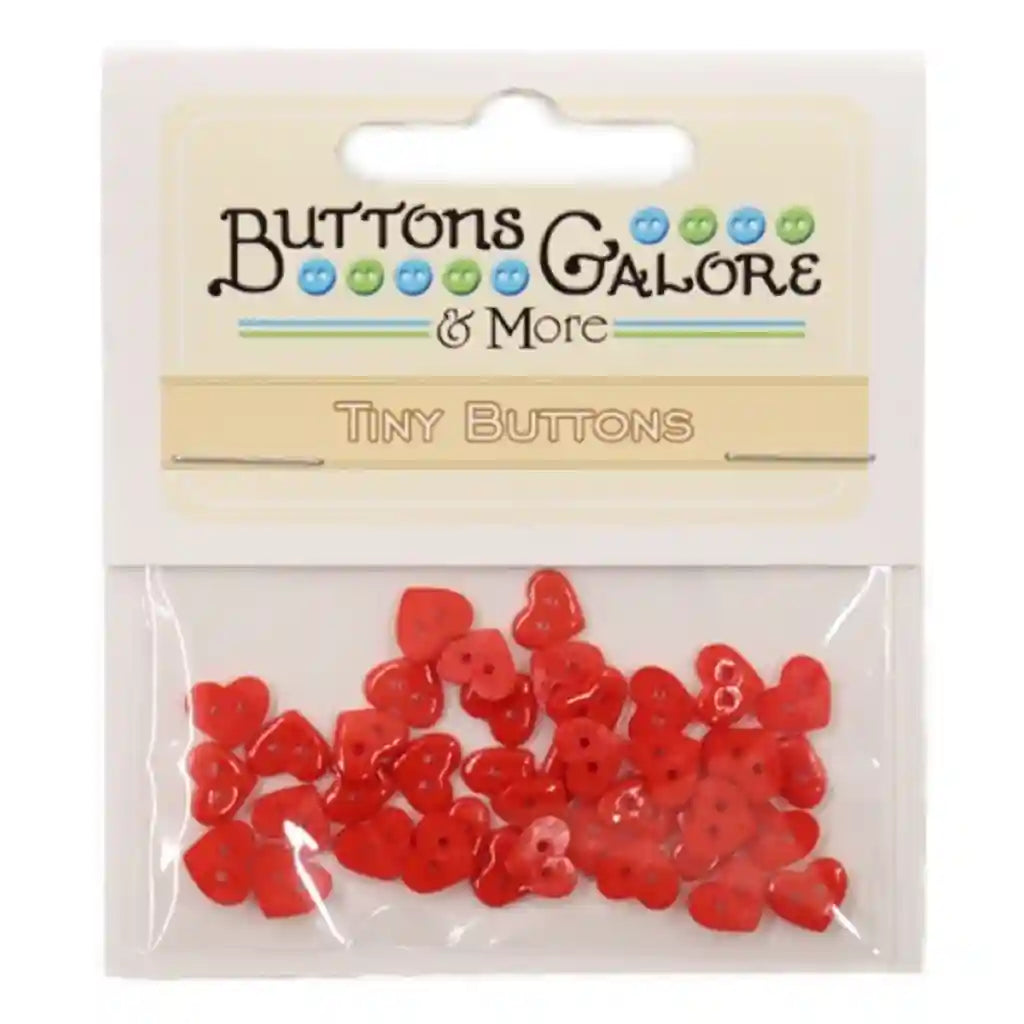 Tiny Buttons Red Heart