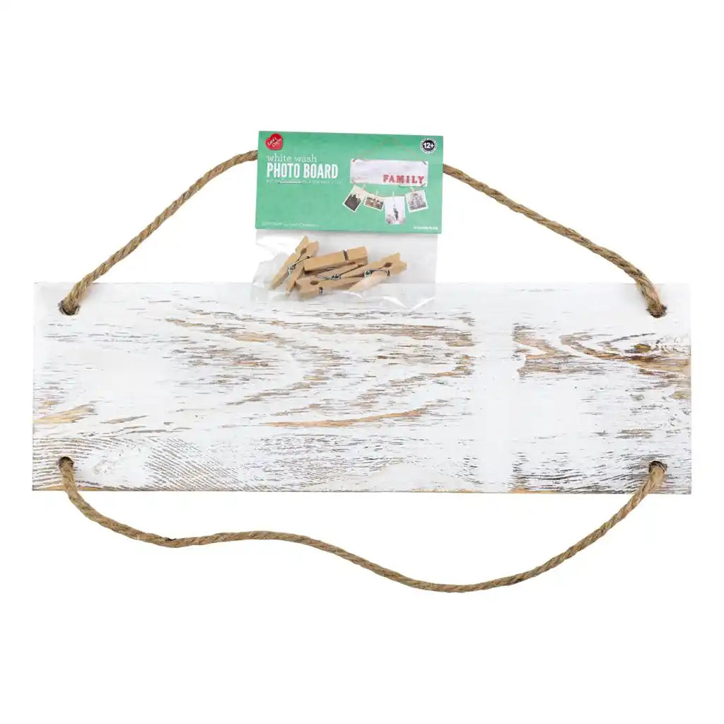 Photo Board Pins White Wash