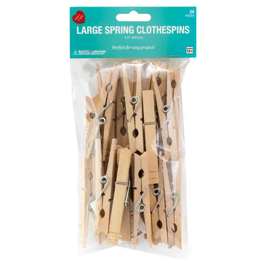Clothes Pins 24/Pk 3.37in, Large
