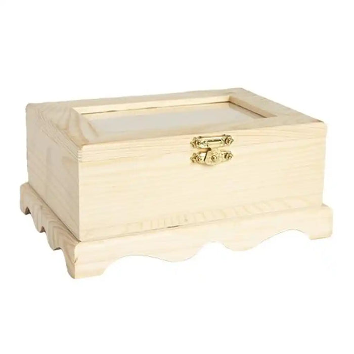 Unfinished Wood Frame Box, 6.5in x 4.8in x 2.8in