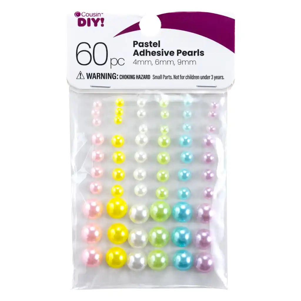 Adhesive Pearls 60/Pkg Pearl Pastel