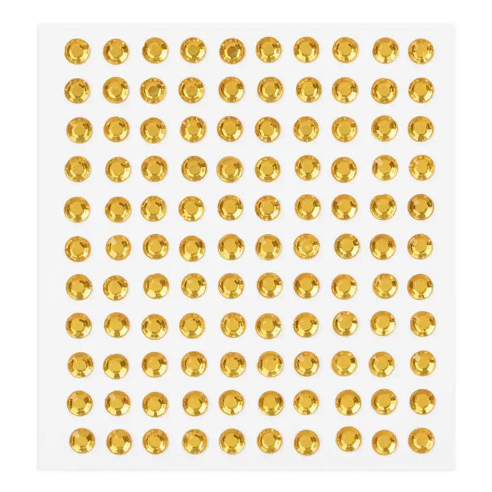 Acrylic Adhesive Gems 6mm, Gold