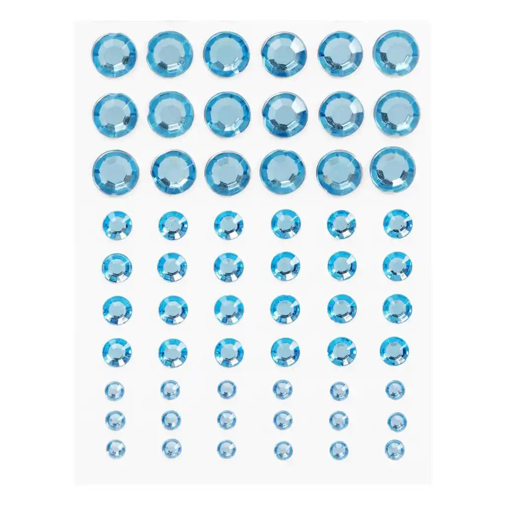 Adhesive Rhinestones 60/Pk, Blue
