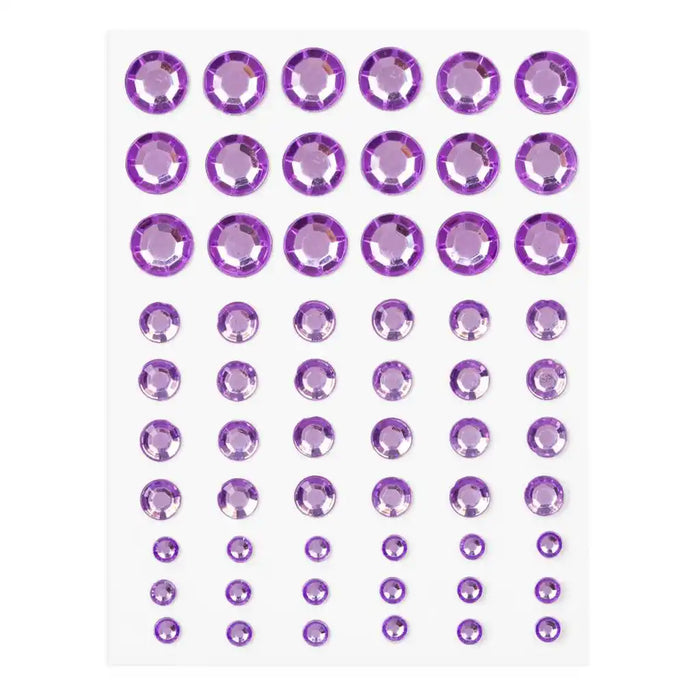 Adhesive Rhinestones 60/Pk, Purple
