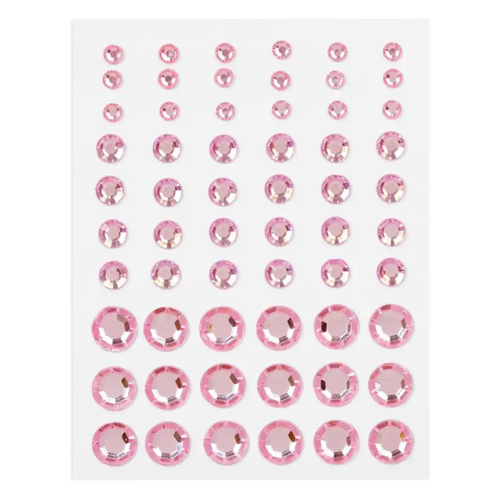 Adhesive Rhinestones 60/Pk, Pink