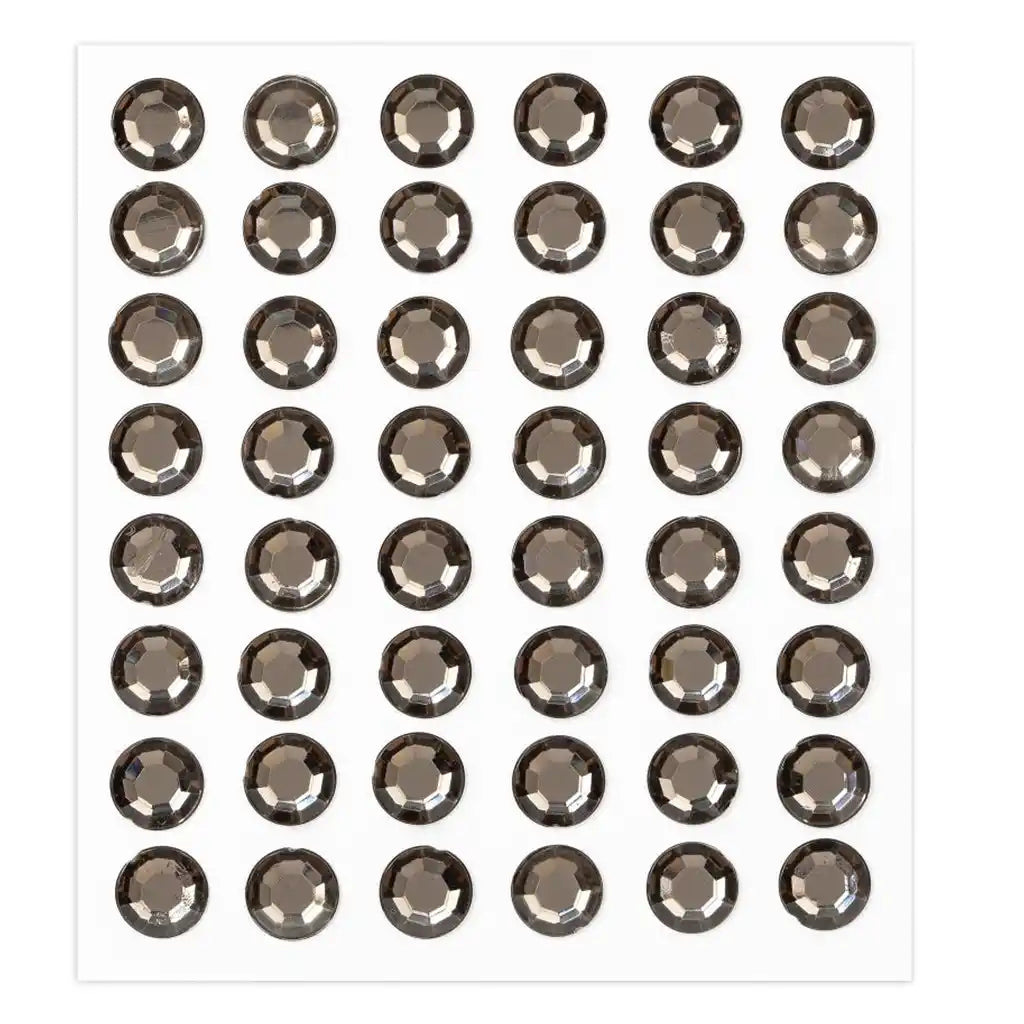 Adhesive Gems 10mm, Silver