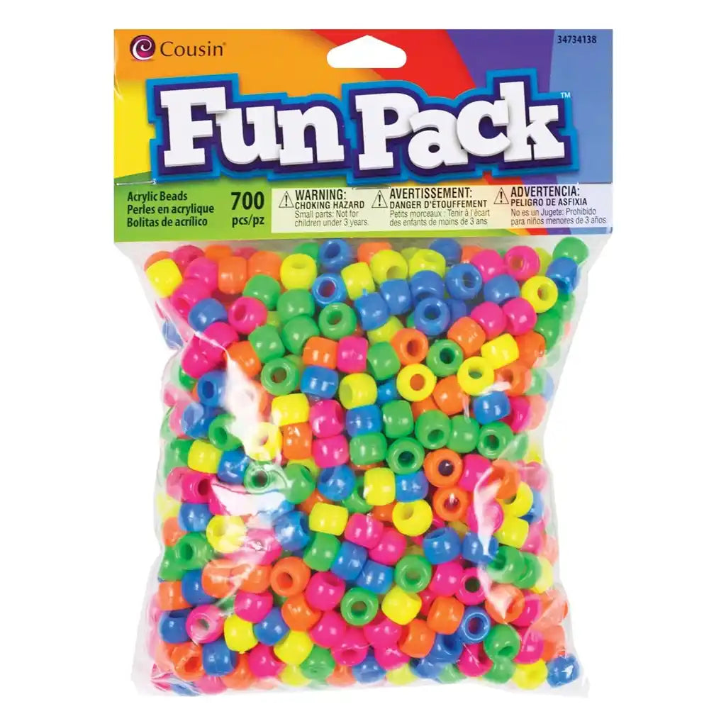 Cousin Pony Bead Mix, Neon