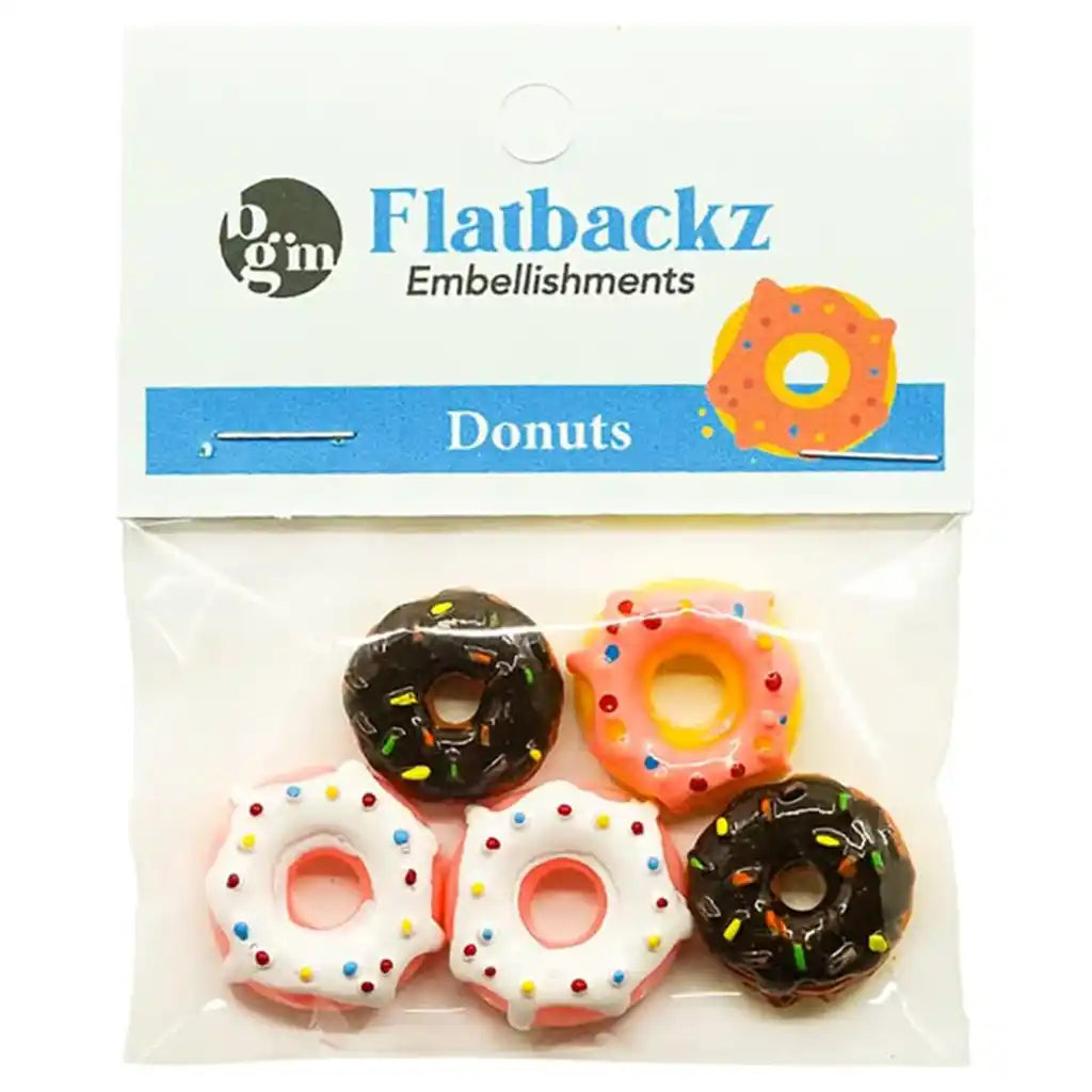 Embellishment Flat Back, Donuts
