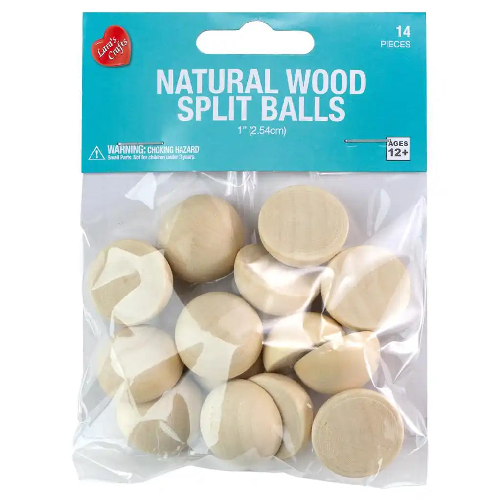 Split Wood Bead 14/Pkg, 1in