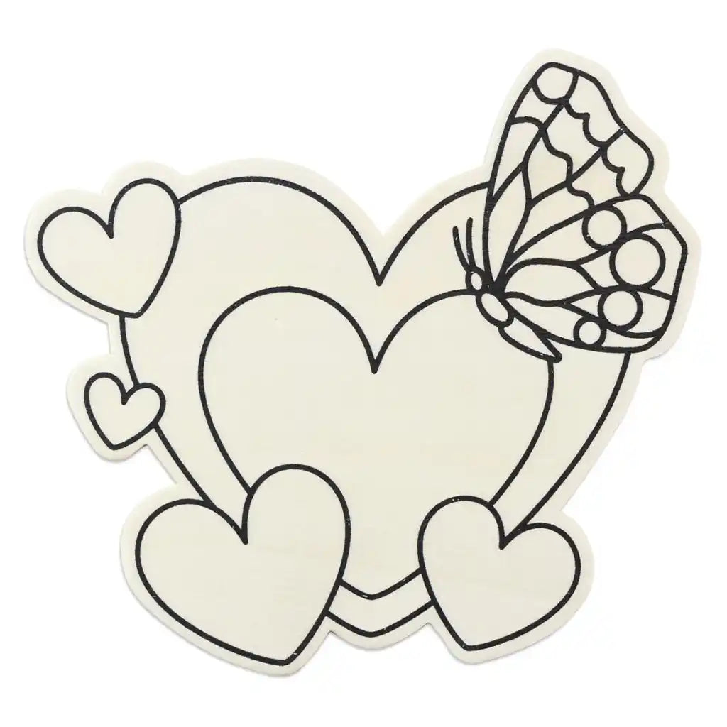 Mdf Shape Heart Butterfly