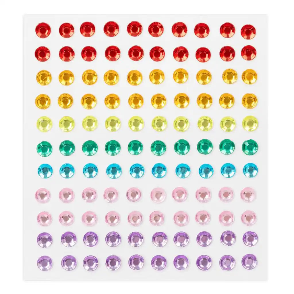 Adhesive Gems 6mm, Rainbow