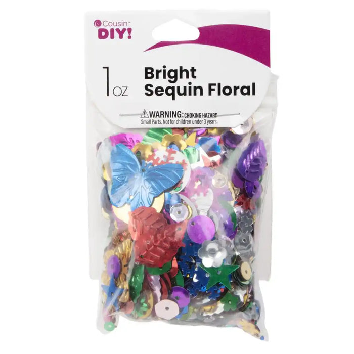 Crystal Sequins 1oz, Floral