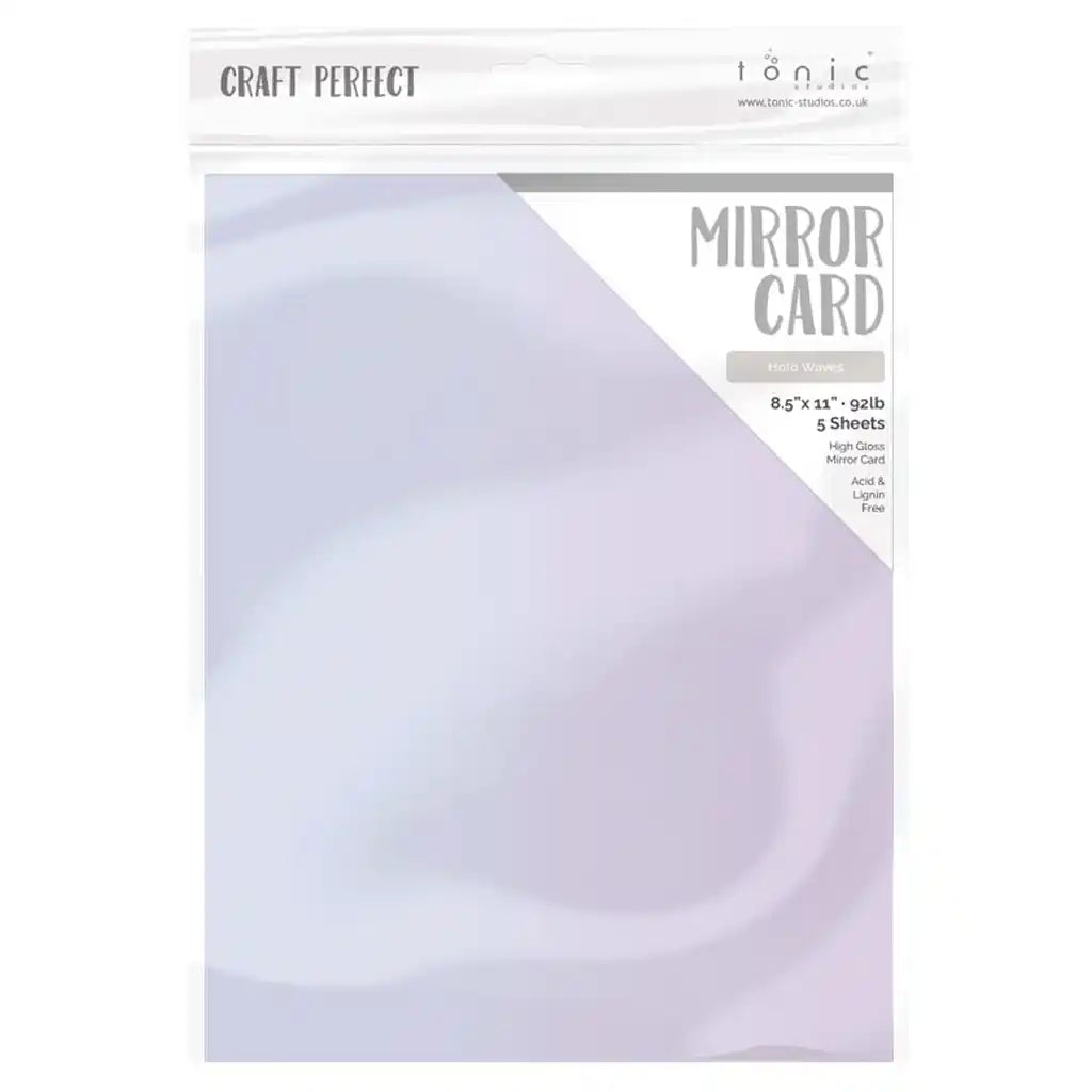 Craft Perfect Mirror Cardstock 8.5in x 11in, 5/Pkg, Holo Waves