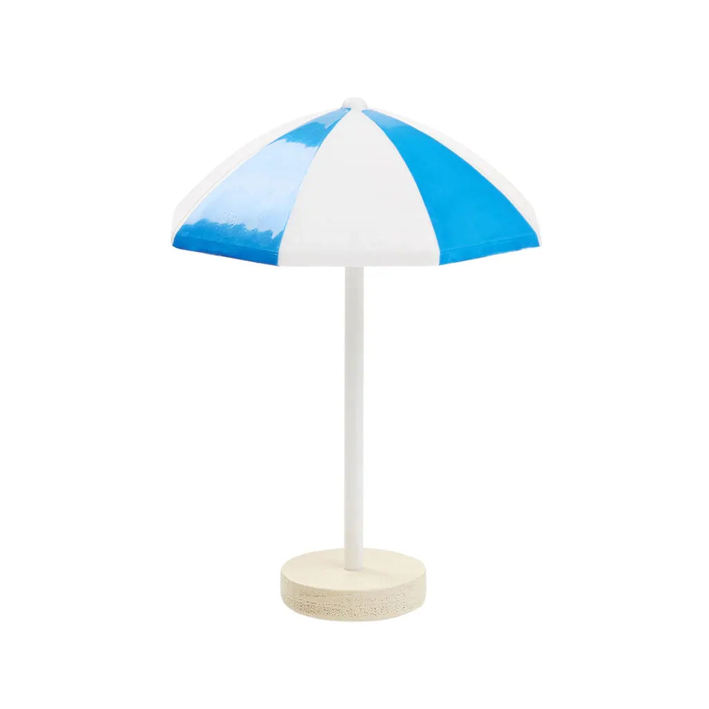 Plastic Blue/White Umbrella, 6cm