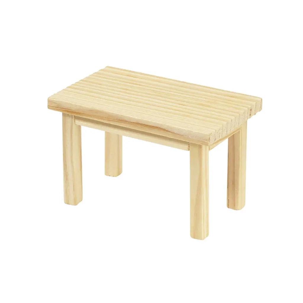 Wooden Table, Rectangular, 8 x 5 x 5cm