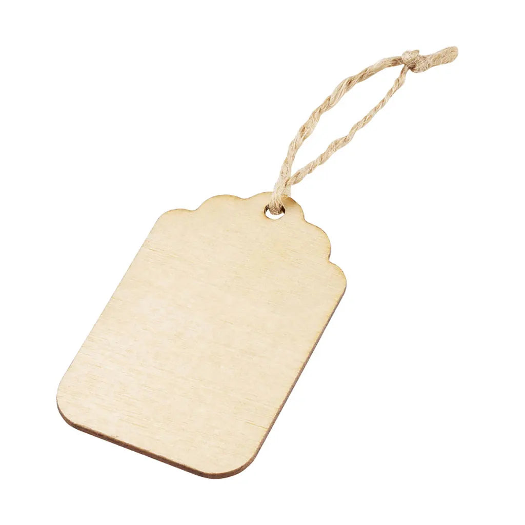 Wooden Hanger Plate, 6cm, 8pcs