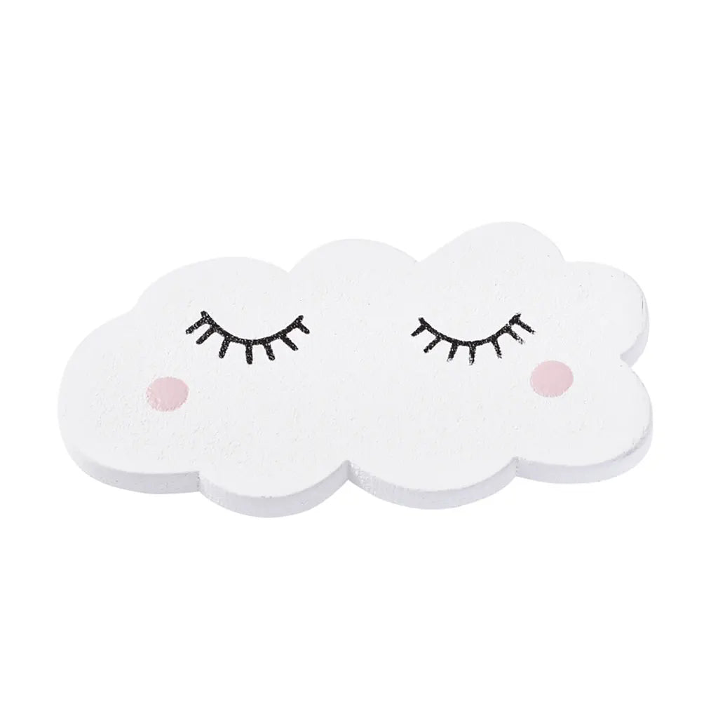 Wooden cloud, 5cm, 2pcs