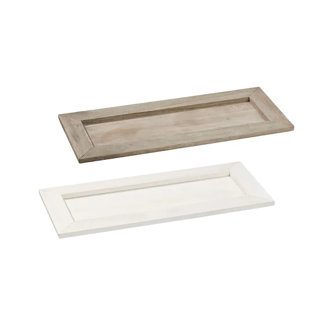 Wooden tray Basic, 35 x 16 x 3cm, white