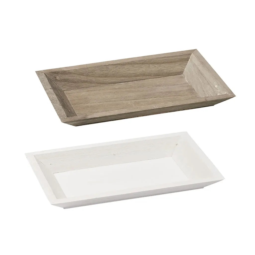 Wooden tray Basic, 25 x 16 x 3cm, white