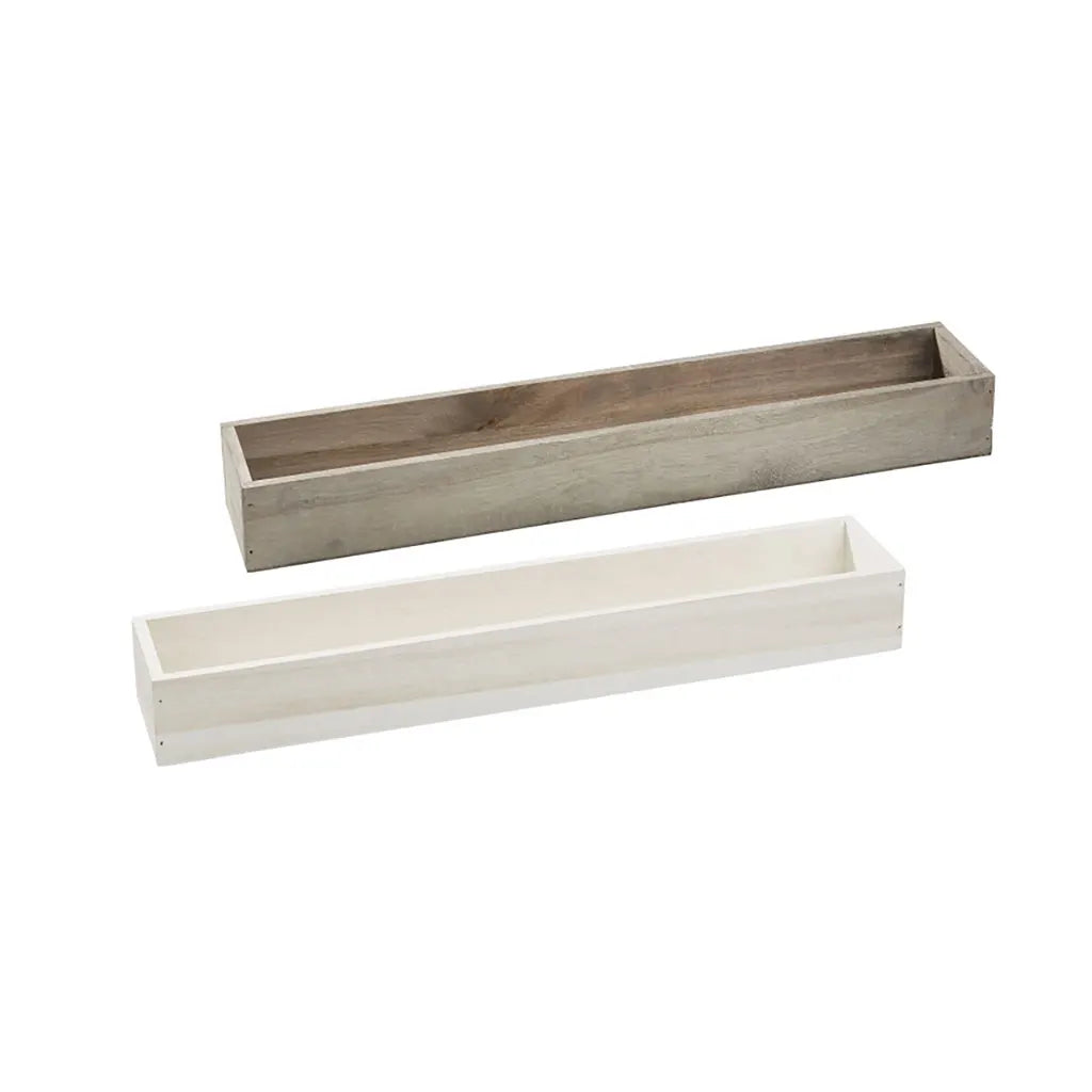 Wooden tray Basic, 50 x 9 x 6cm, white