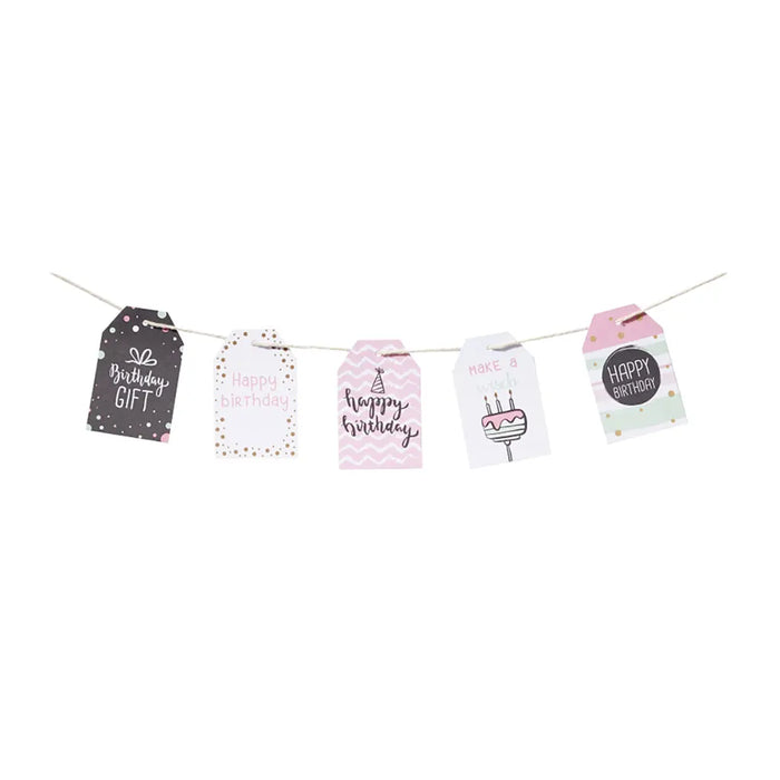 Gift Tag Birthday I, 10pcs, Assorted